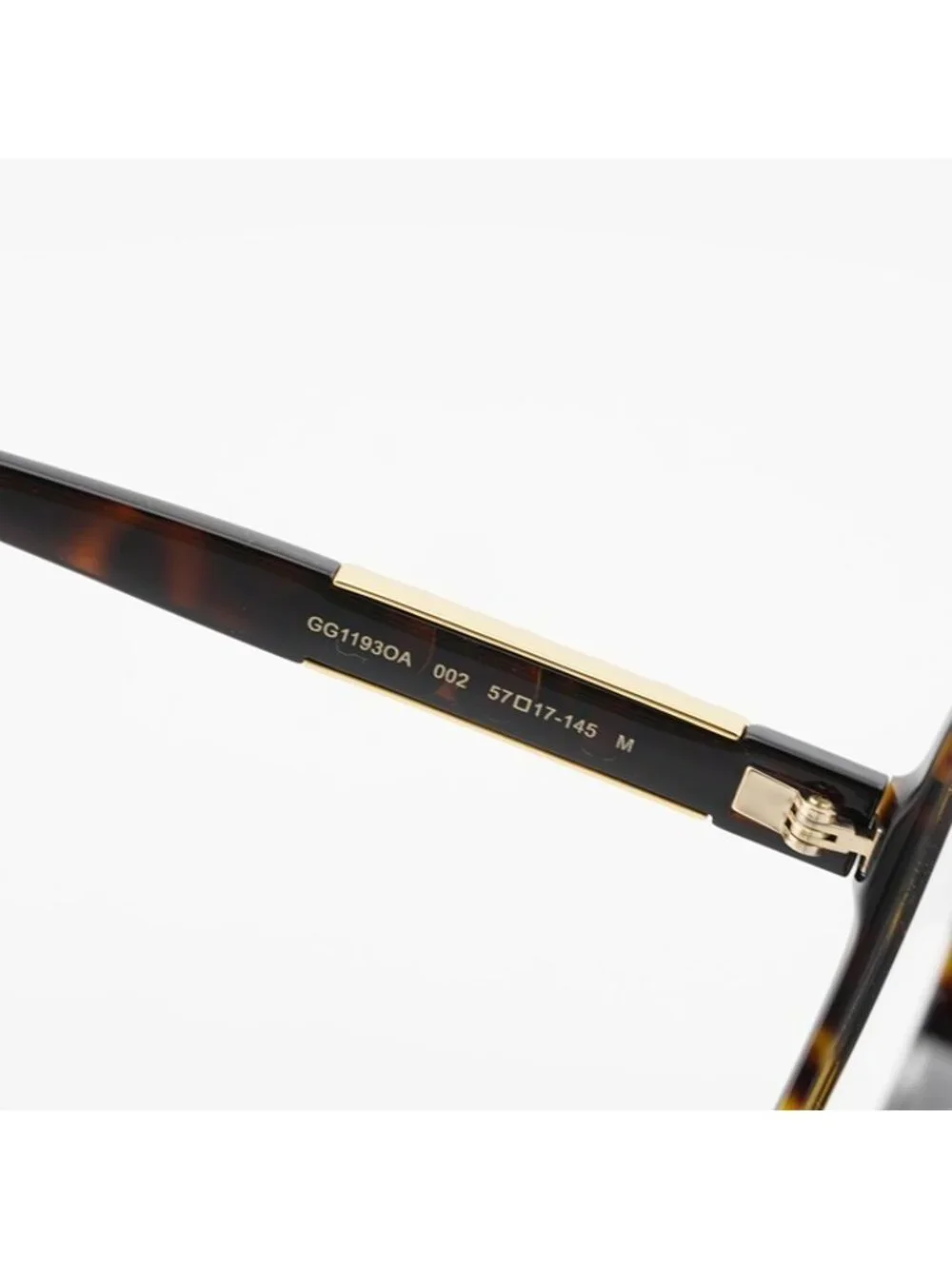Gucci GG1193OA 002 Eyeglasses Havana 57mm Square Frame